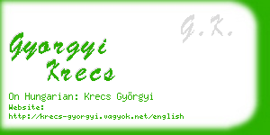 gyorgyi krecs business card